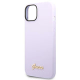 Guess GUHCP14SSLSMU iPhone 14 6.1" purple/purple hard case Silicone Vintage Gold Logo