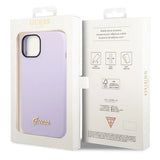 Guess GUHCP14SSLSMU iPhone 14 6.1" purple/purple hard case Silicone Vintage Gold Logo