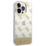 Guess GUHCP14XHG4MHG iPhone 14 Pro Max 6.7 "gold / gold hardcase 4G Pattern Script