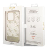 Guess GUHCP14XHG4MHG iPhone 14 Pro Max 6.7 "gold / gold hardcase 4G Pattern Script