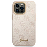 Guess 4G Vintage Gold Logo case for iPhone 14 Pro Max - pink