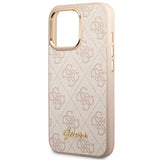Guess 4G Vintage Gold Logo case for iPhone 14 Pro Max - pink