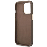 Guess GUHCP14XHG4SHW iPhone 14 Pro Max 6.7" brown/brown hard case 4G Vintage Gold Logo