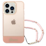 Guess GUHCP14XHGCOHP iPhone 14 Pro Max 6.7" pink/pink hardcase Translucent Pearl Strap