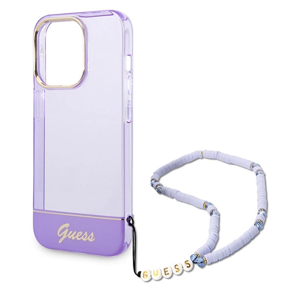 Guess GUHCP14XHGCOHU iPhone 14 Pro Max 6.7" purple/purple hardcase Translucent Pearl Strap