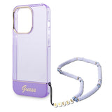 Guess GUHCP14XHGCOHU iPhone 14 Pro Max 6.7" purple/purple hardcase Translucent Pearl Strap