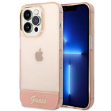 Guess Translucent iPhone 14 Pro Max 6.7" Case - Pink