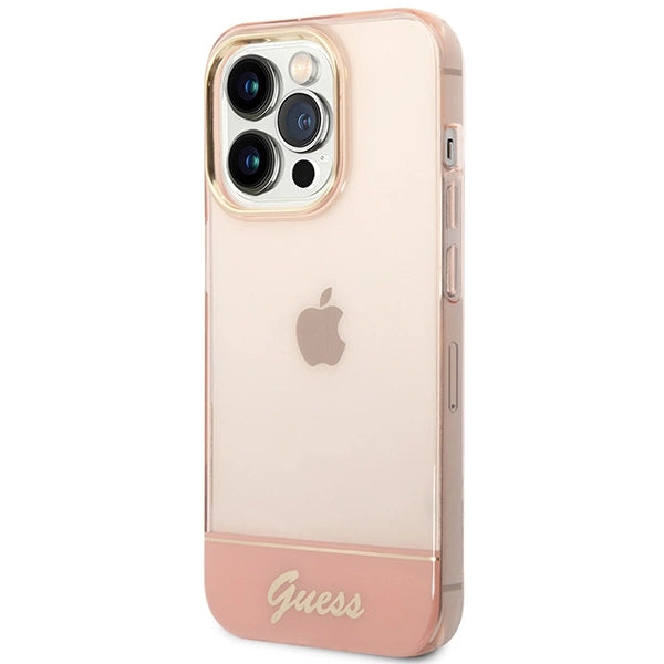 Guess Translucent iPhone 14 Pro Max 6.7" Case - Pink