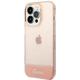 Guess Translucent iPhone 14 Pro Max 6.7" Case - Pink