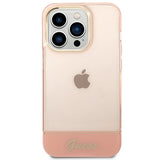Guess Translucent iPhone 14 Pro Max 6.7" Case - Pink