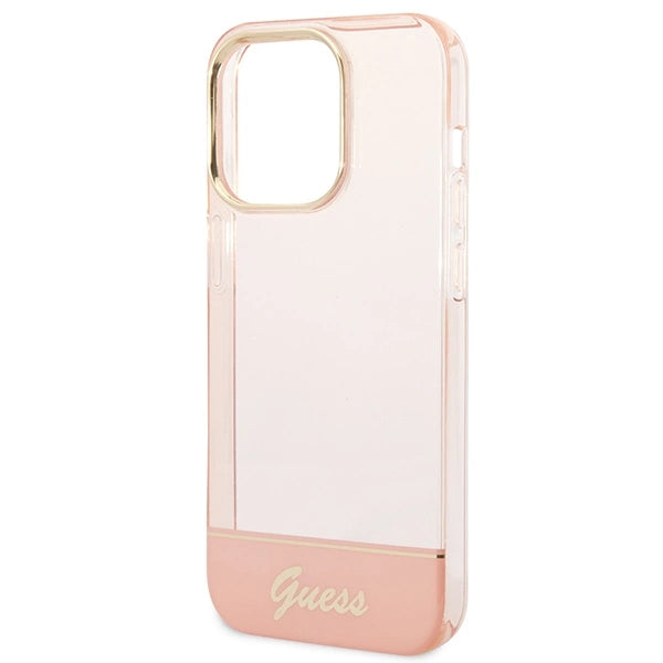 Guess Translucent iPhone 14 Pro Max 6.7" Case - Pink