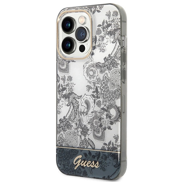 Guess GUHCP14XHGPLHG iPhone 14 Pro Max 6.7 "gray / gray hardcase Porcelain Collection