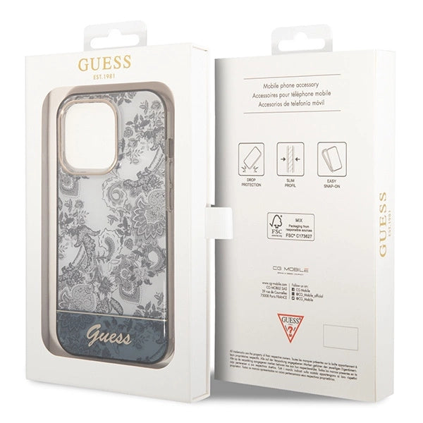 Guess GUHCP14XHGPLHG iPhone 14 Pro Max 6.7 "gray / gray hardcase Porcelain Collection