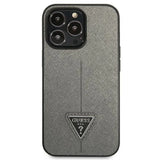 Guess GUHCP14XPSATLG iPhone 14 Pro Max 6.7 "silver / silver hardcase SaffianoTriangle Logo