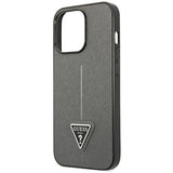 Guess GUHCP14XPSATLG iPhone 14 Pro Max 6.7 "silver / silver hardcase SaffianoTriangle Logo
