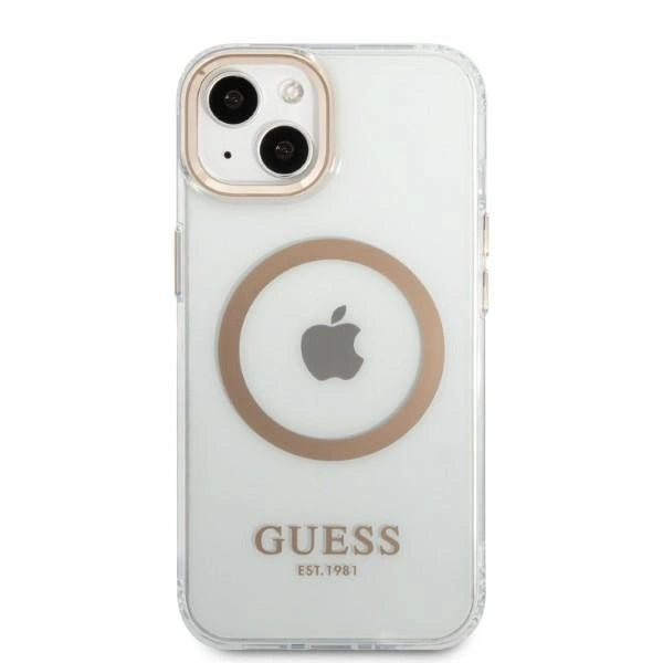 Guess GUHMP13MHTRMD iPhone 13 6.1 "gold / gold hard case Metal Outline Magsafe