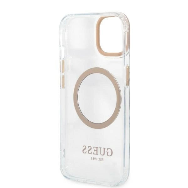 Guess GUHMP13MHTRMD iPhone 13 6.1 "gold / gold hard case Metal Outline Magsafe