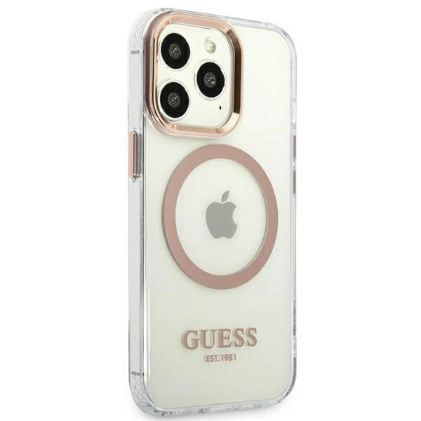Guess GUHMP13XHTRMD iPhone 13 Pro Max 6.7 "gold / gold hard case Metal Outline Magsafe