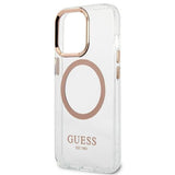 Guess GUHMP13XHTRMD iPhone 13 Pro Max 6.7 "gold / gold hard case Metal Outline Magsafe