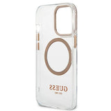 Guess GUHMP13XHTRMD iPhone 13 Pro Max 6.7 "gold / gold hard case Metal Outline Magsafe