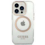 Guess GUHMP14LHTRMD iPhone 14 Pro 6.1 "gold / gold hard case Metal Outline Magsafe