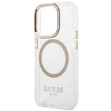 Guess GUHMP14LHTRMD iPhone 14 Pro 6.1 "gold / gold hard case Metal Outline Magsafe