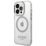 Guess GUHMP14LHTRMS iPhone 14 Pro 6.1" silver/silver hard case Metal Outline Magsafe
