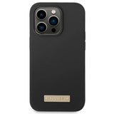 Guess GUHMP14LSBPLK iPhone 14 Pro 6.1" black/black hard case Silicone Logo Plate MagSafe