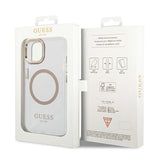 Guess GUHMP14MHTRMD iPhone 14 Plus 6.7 "guld / guld hard case Metal Outline Magsafe