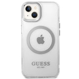Guess GUHMP14MHTRMS iPhone 14 Plus 6.7" sølv/sølv hard case Metal Outline Magsafe