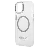 Guess GUHMP14SHTRMS iPhone 14 6.1" sølv/sølv hårdkasse Metal Outline Magsafe