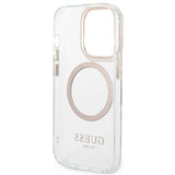 Guess GUHMP14XHTRMD iPhone 14 Pro Max 6,7 "guld / guld hårdkasse Metal Outline Magsafe