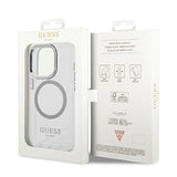 Guess GUHMP14XHTRMS iPhone 14 Pro Max 6.7" sølv/sølv hard case Metal Outline Magsafe