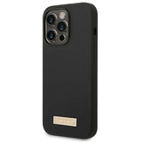 Guess GUHMP14XSBPLK iPhone 14 Pro Max 6.7" black/black hard case Silicone Logo Plate MagSafe