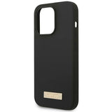 Guess GUHMP14XSBPLK iPhone 14 Pro Max 6.7" black/black hard case Silicone Logo Plate MagSafe