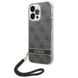 Guess GUOHCP14LH4STK iPhone 14 Pro 6.1 " sort / sort hardcase 4G Print Strap