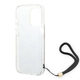 Guess GUOHCP14LH4STW iPhone 14 Pro 6.1 "brun / brun hardcase 4G Print Strap