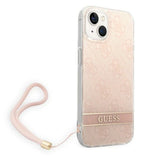 Guess GUOHCP14MH4STP iPhone 14 Plus 6.7 " pink / pink hardcase 4G Print Strap
