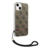 Guess GUOHCP14MH4STW iPhone 14 Plus 6.7 "brown / brown hardcase 4G Print Strap