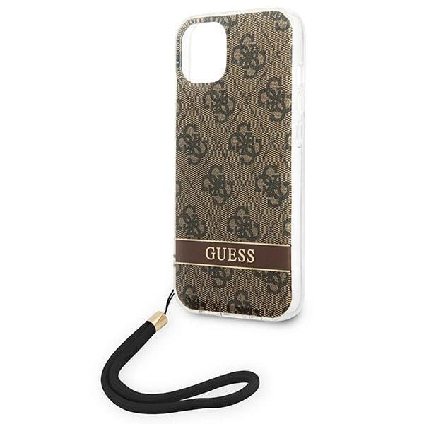 Guess GUOHCP14MH4STW iPhone 14 Plus 6.7 "brown / brown hardcase 4G Print Strap