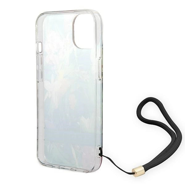 Guess GUOHCP14MHFLSB iPhone 14 Plus 6.7 "blue / blue hardcase Flower Strap