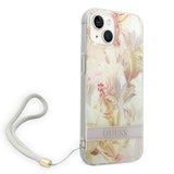 Guess GUOHCP14MHFLSU iPhone 14 Plus 6.7 "purple / purple hardcase Flower Strap