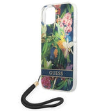 Guess GUOHCP14SHFLSB iPhone 14 6.1 "blue / blue hardcase Flower Strap