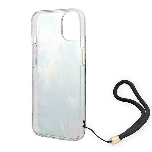 Guess GUOHCP14SHFLSB iPhone 14 6.1 "blue / blue hardcase Flower Strap