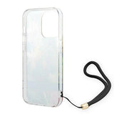 Guess GUOHCP14XHFLSB iPhone 14 Pro Max 6.7 "blue / blue hardcase Flower Strap