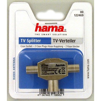 HAMA Antennesplitter TV 1 Coax Hun-2 Coax Han