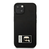 Karl Lagerfeld KLHCP13S3DKPK iPhone 13 mini 5,4 "black / black hardcase Ikonik Patch