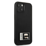 Karl Lagerfeld KLHCP13S3DKPK iPhone 13 mini 5,4 "black / black hardcase Ikonik Patch