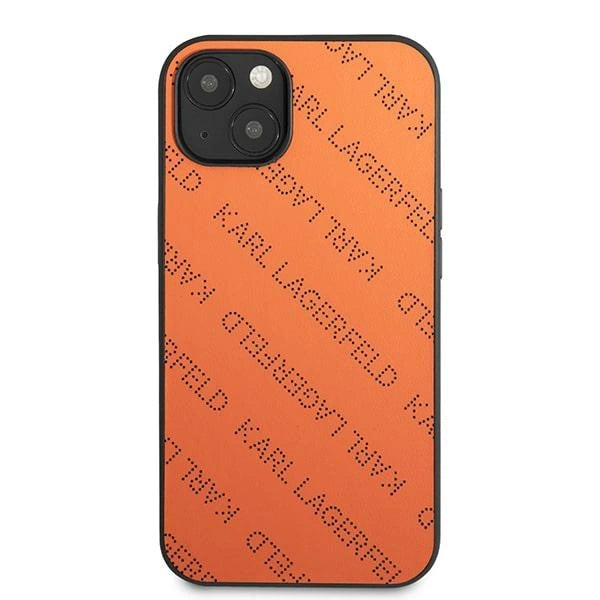 Karl Lagerfeld KLHCP13SPTLO iPhone 13 mini 5,4 "hardcase orange / orange Perforated Allover