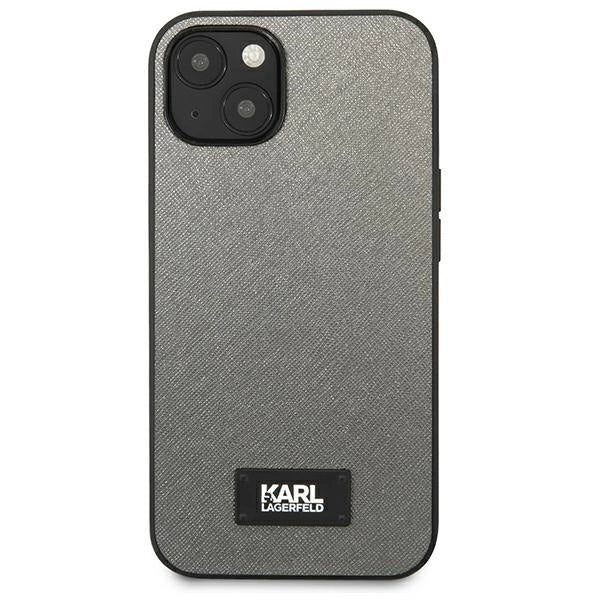 Karl Lagerfeld KLHCP13SSFMP2DG iPhone 13 mini 5,4 "hardcase silver / silver Saffiano Plaque